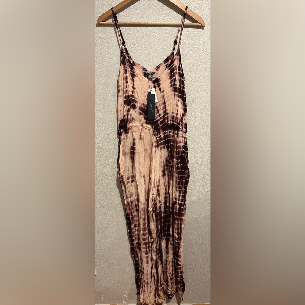 Off 23rd Boho Festival Tie Dye Jumpsuit Wide Leg Relaxed Fit Size M